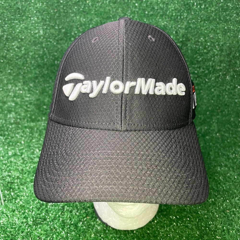 New Era Taylor Made 39thirty M5 TP5 Black Baseball Cap Medium/Large